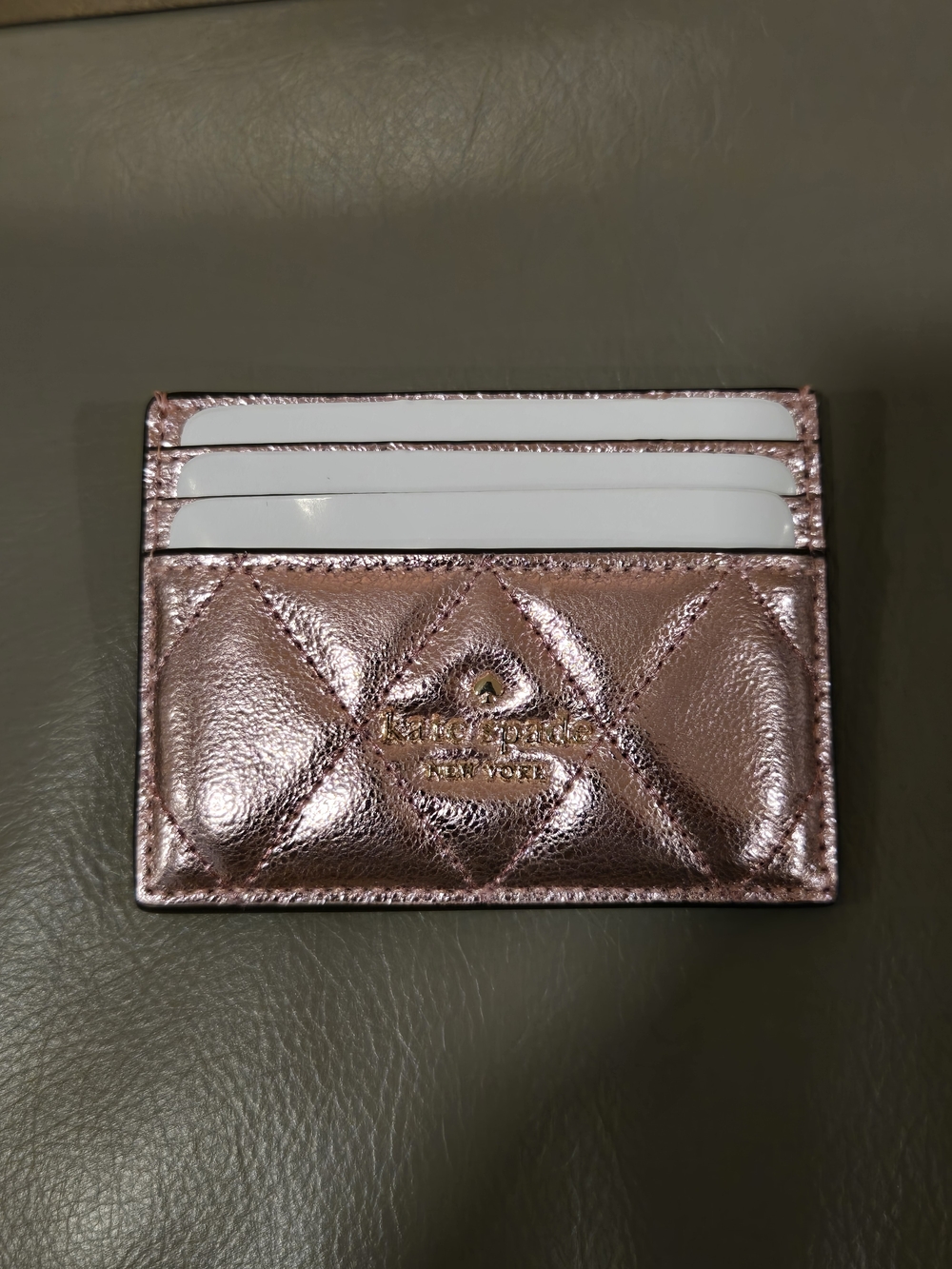 Kate Spade Glimmer Quilted Metallic Boxed Crossbody Set - Mitten Pink NWT - Picture 2 of 13